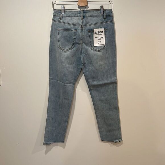 NWT EVIDNT Los Angeles Track Trim Slim Denim Jeans - Size 27 - Picture 5 of 5